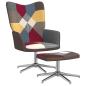 Preview: Relaxsessel mit Hocker Patchwork Stoff