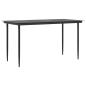 Preview: 5-teilige Garten Essgruppe Schwarzes Poly Rattan