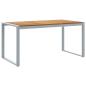 Preview: Garten Essgruppe 7 pcs Grau Massivholz Akazie