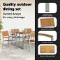 Preview: Garten Essgruppe 7 pcs Grau Massivholz Akazie