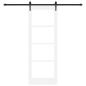 Preview: Schiebetür mit Hardware Set 'ORKDAL'Weiß 78x211 cm