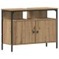 Preview: 4-teiliges Badezimmermöbel-Set aus Artisan-Eiche, beschichtetem Holz