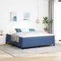 Preview: Boxspringbett Blau Cordstoff