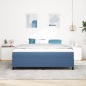 Preview: Boxspringbett Blau Cordstoff