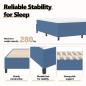 Preview: Boxspringbett Blau Cordstoff