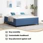 Preview: Boxspringbett Blau Cordstoff