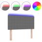 Preview: LED Kopfteil Einfarbig Hellgrau 80 cm Cordstoff