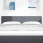 Preview: LED Kopfteil mit LED-Lichtleisten Dunkelgrau 160 cm Cordstoff