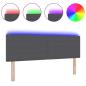 Preview: LED Kopfteil Einfarbig Dunkelgrau 80 cm Cordstoff