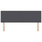 Preview: LED Kopfteil Einfarbig Dunkelgrau 80 cm Cordstoff