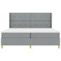Preview: Boxspringbett mit Matratze in Hellgrau, 200x200 cm, Stoff