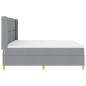 Preview: Boxspringbett mit Matratze in Hellgrau, 200x200 cm, Stoff