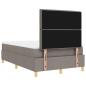 Preview: ARDEBO.de - LED Boxspringbett mit Matratze Taupe 120x200 cm Stoff