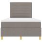 Preview: LED Boxspringbett mit Matratze Taupe 120x200 cm Stoff