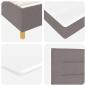 Preview: LED Boxspringbett mit Matratze Taupe 120x200 cm Stoff