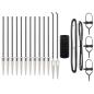 Preview: Euro Zaun mit 13 Spike-Posts 0,8x25 m verzinkter Stahl Grau