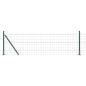 Preview: Eurozaun mit 13 Flanschpfosten 0.6x25 m galvanisierter Stahl
