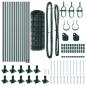 Preview: Eurozaun mit 13 Flanschpfosten 0.6x25 m galvanisierter Stahl
