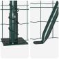 Preview: Eurozaun mit 13 Flanschpfosten 0.6x25 m galvanisierter Stahl