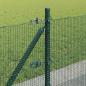 Preview: Geschweißter Drahtzaun mit 13 Flanschpfosten Grün 0.6x100 m Stahl