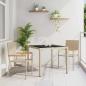 Preview: ARDEBO.de - 3-teiliges Garten Essgruppe Beige Poly Rattan