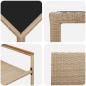 Preview: 5-teiliges Garten Esstisch Set Beige Poly Rattan