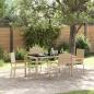Preview: ARDEBO.de - 5-teiliges Garten Esszimmerset Beiger Poly Rattan
