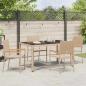 Preview: 5-teiliges Garten Esszimmerset Beiger Poly Rattan