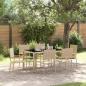 Preview: ARDEBO.de - 7-teiliges Gartentischset Beige Poly-Rattan