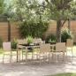 Preview: ARDEBO.de - 7-teiliges Gartenset Beige Poly-Rattan