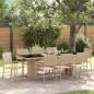 Preview: ARDEBO.de - Garten Essgruppe 9 pcs Beige 240 x 90 cm Poly-Rattan