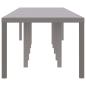 Preview: Gartentisch Hellgrau 350 x 100 x 74 cm Poly-Rattan