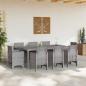 Preview: Garten-Essgruppe 9 pcs Hellgrau 8-Sitzer Polypropylen