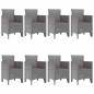 Preview: Garten-Essgruppe 9 pcs Hellgrau 8-Sitzer Polypropylen