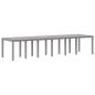 Preview: Garten Esstisch Set 15 pcs Hellgrau Groß Poly Rattan, Stahl