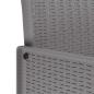 Preview: Garten Esstisch Set 15 pcs Hellgrau Groß Poly Rattan, Stahl