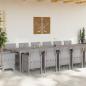 Preview: Garten Esszelt 15 pcs Hellgrau 14-Sitzer Rattan