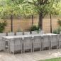 Preview: ARDEBO.de - Garten-Esszimmer-Set 15 pcs Hellgrau 14-Sitzer