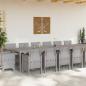 Preview: Garten-Esszimmer-Set 15 pcs Hellgrau 14-Sitzer