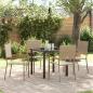Preview: ARDEBO.de - 5-teiliges Garten-Esszimmer-Set in Beige aus Poly-Rattan