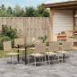 Preview: 9-teiliges Garten-Esszimmer-Set in Beige aus Poly-Rattan