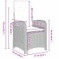 Preview: 7-teiliges Garten-Esszimmer-Set aus grauem Poly-Rattan