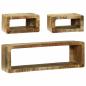 Preview: 3-teiliges TV-Schrank Set Massivholz Grobes Mango