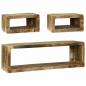 Preview: 3-teiliges TV-Schrank Set Massivholz Grobes Mango