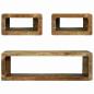 Preview: 3-teiliges TV-Schrank Set Massivholz Grobes Mango