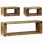 Preview: 3-teiliges TV-Schrank Set Massivholz Grobes Mango