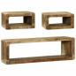 Preview: 3-teiliges TV-Schrank Set Massivholz Grobes Mango