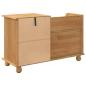 Preview: Flurbank mit Stauraum ASKIM Honigbraun 100x39x62 cm Kiefernholz