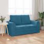 Preview: ARDEBO.de - Boden Sofa Bett 2-in-1 Blau 148x71x83 cm Samt