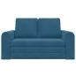 Preview: Boden Sofa Bett 2-in-1 Blau 148x71x83 cm Samt